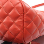 Chanel Rucksack Sac Backpack Quilted Orange Leather Chain — view 9