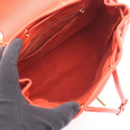 Chanel Rucksack Sac Backpack Quilted Orange Leather Chain