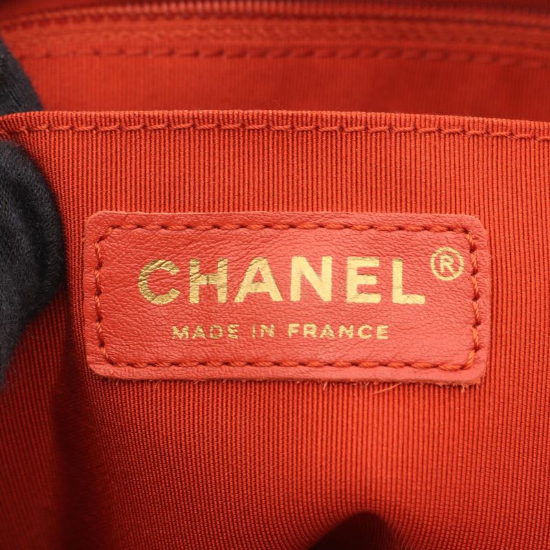 Chanel Rucksack Sac Backpack Quilted Orange Leather Chain