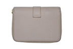 Saint Laurent Cassandra Zip Wallet Bifold Gray de Poudre Leather Beige Gold — view 2