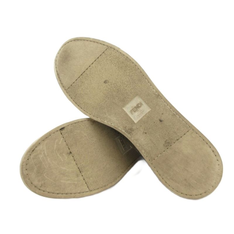 Fendi Sneakers Shoes Mid Cut Technical Knit 7 E Khaki 1058 FF — view 6