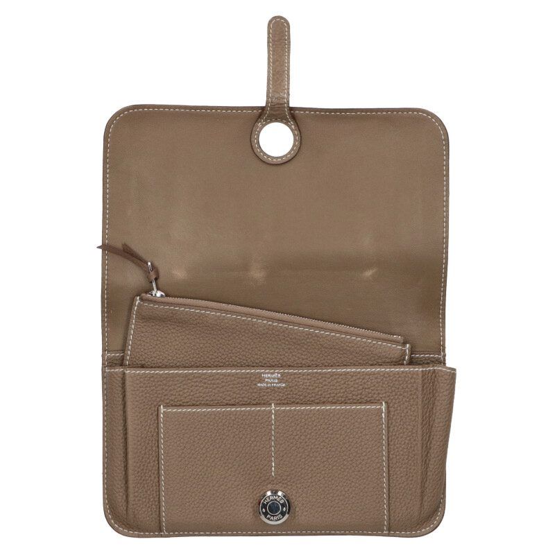 Hermes Dogon Duo GM Togo Etoupe Wallet — view 3
