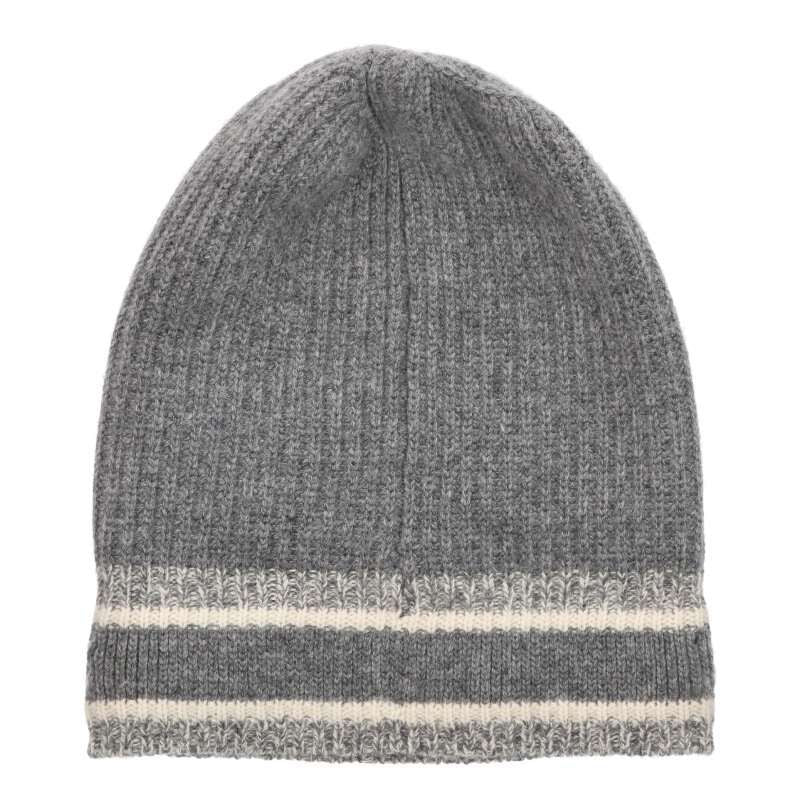 Dior 05 Dwi714 I007 D White Wool Cashmere Logo Beanie Knit Cap — view 2