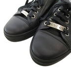 Gucci Sneakers Shoes Leather Low Cut Logo Plate 35 Black FF Gy19 — view 3