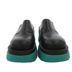 Bottega Veneta Flash Sabot Sandals Shoes Thick Sole Bicolor Leather Black Green — view 4