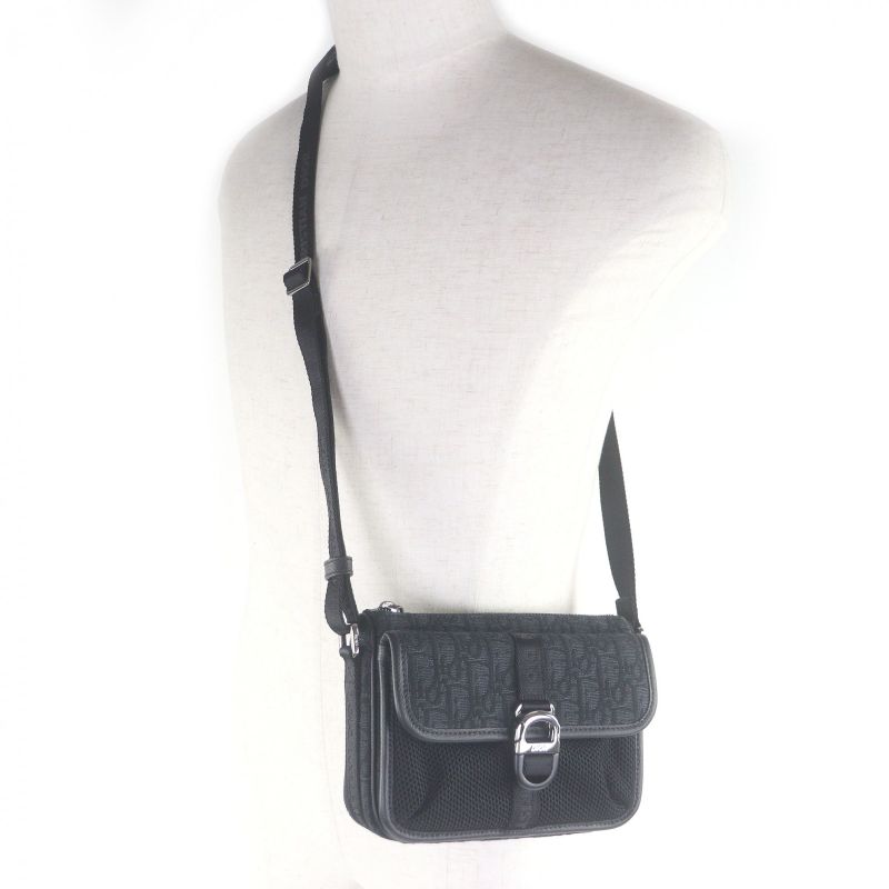 Dior Homme 2 Yky Canvas Leather 8 Buckle Oblique All Over Pattern