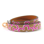 Hermes Mini Kelly Double Tour Lucky Daisy Leather Bracelet Brown — view 4