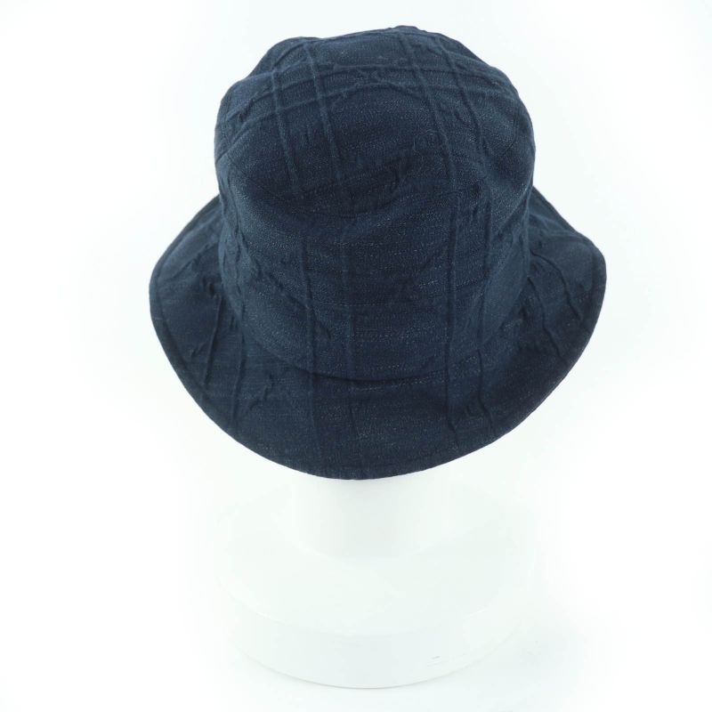 Christian Dior 42 Tce923 A155 Teddy-D Cotton Cannage Denim Bob Hat Indigo Blue 57 — view 4