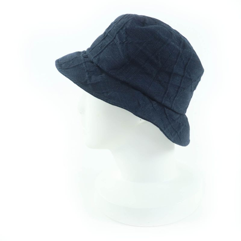 Christian Dior 42 Tce923 A155 Teddy-D Cotton Cannage Denim Bob Hat Indigo Blue 57 — view 3
