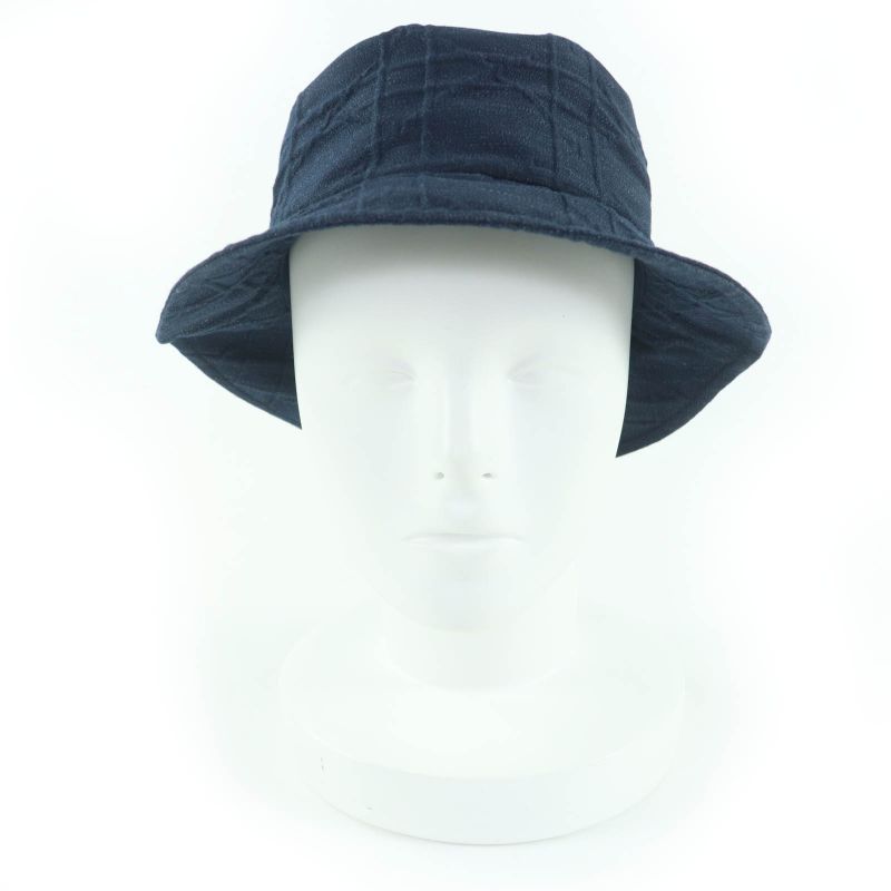Christian Dior 42 Tce923 A155 Teddy-D Cotton Cannage Denim Bob Hat Indigo Blue 57 — view 2