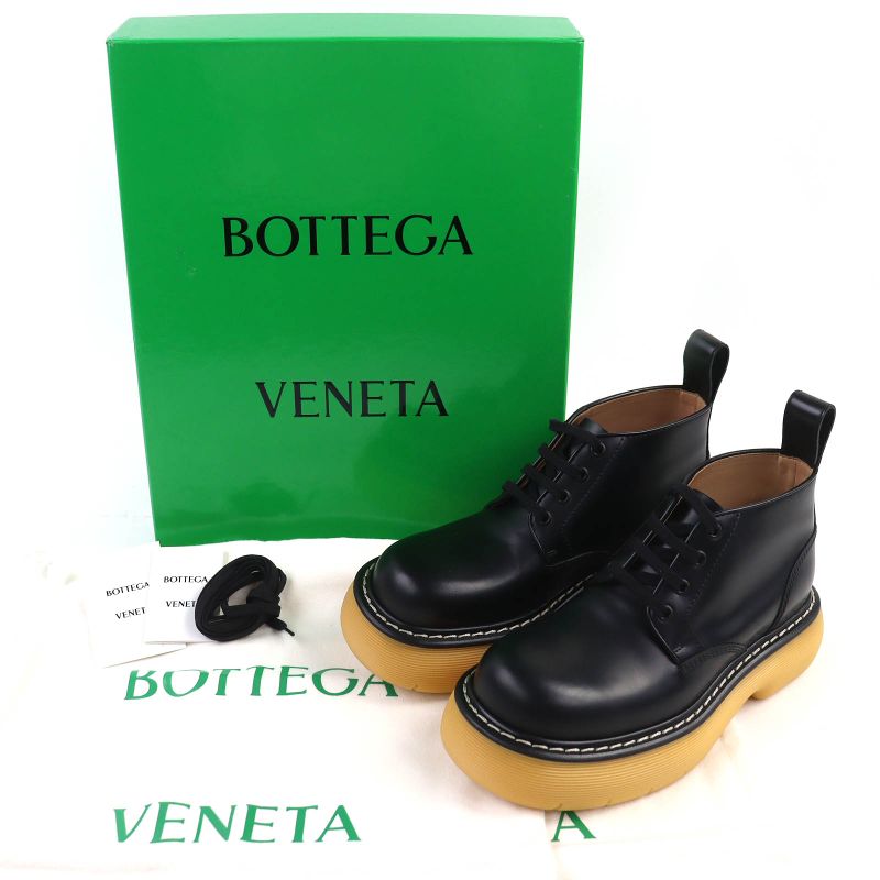 Bottega Veneta 23 SS Leather Bounce Boots Ankle Black 37 — view 2