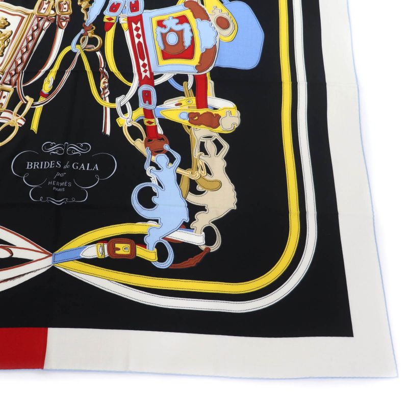 Hermes Carre Geant 140 Brides de Gala Applique Pique Cashmere Silk Blend — view 5
