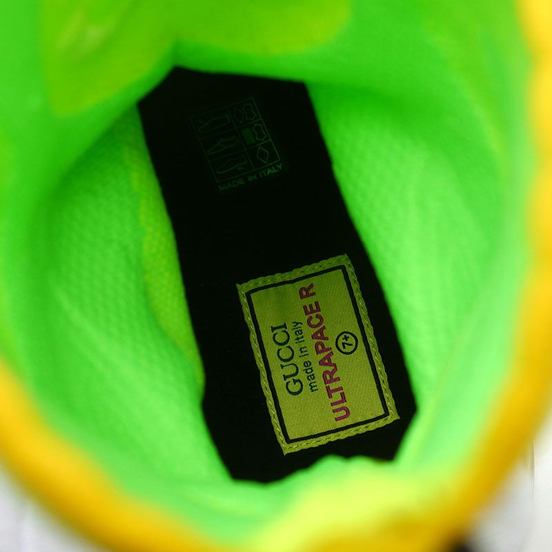 Gucci Ultrapeace R Knit High Cut Sneakers 7.5 Black Fluorescent — view 7