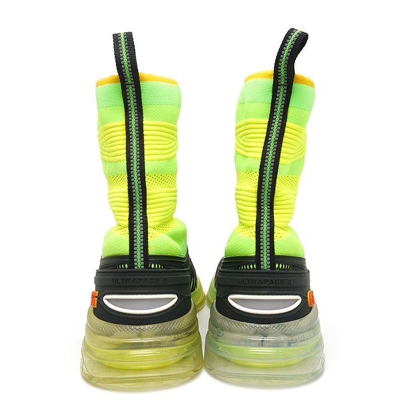 Gucci Ultrapeace R Knit High Cut Sneakers 7.5 Black Fluorescent — view 4
