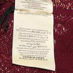 Gucci Lame Jaguar Do Muffler Shawl Red Fringe Scarf — view 5
