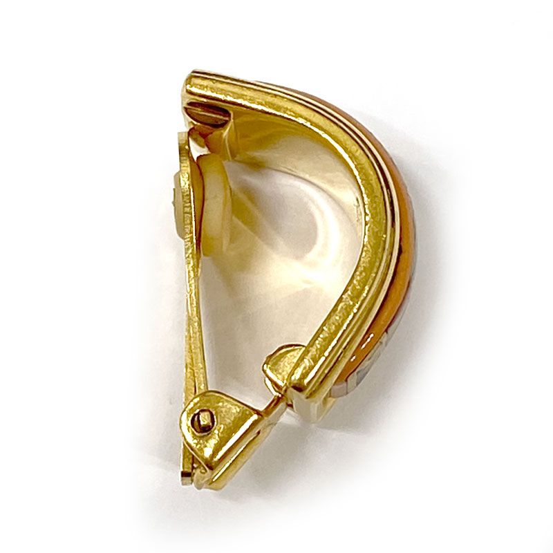 Hermes Enamel Earrings Plated Animal Cat — view 9