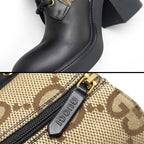 Gucci Double G Ankle Boots 38 GG Canvas Leather — view 8