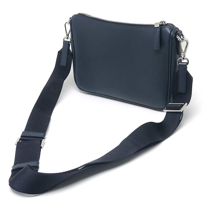 Prada Saffiano Shoulder Bag 2 Vh113 Navy — view 4