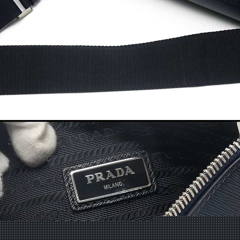 Prada Saffiano Shoulder Bag 2 Vh113 Navy