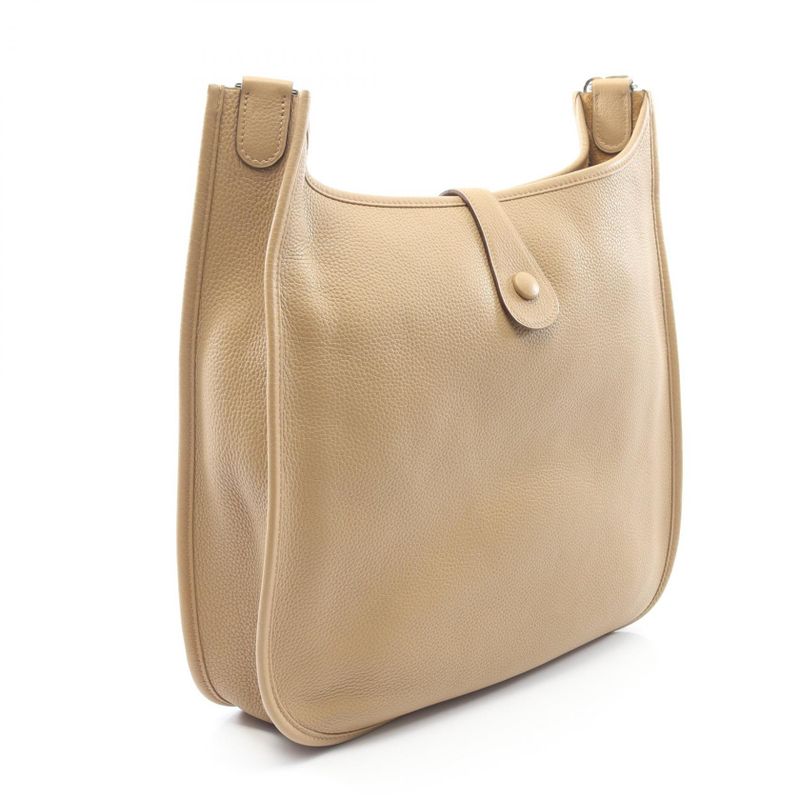 Hermes Shoulder Bag Evelyne 1 Anne GM Beige Leather — view 3