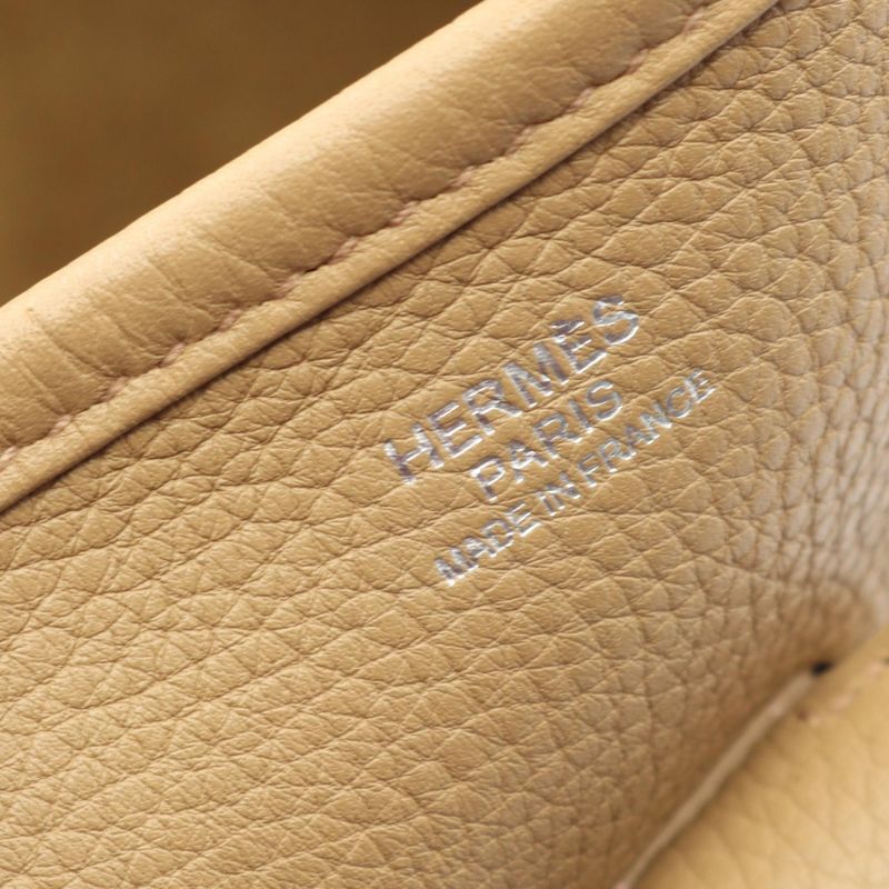 Hermes Shoulder Bag Evelyne 1 Anne GM Beige Leather — view 5