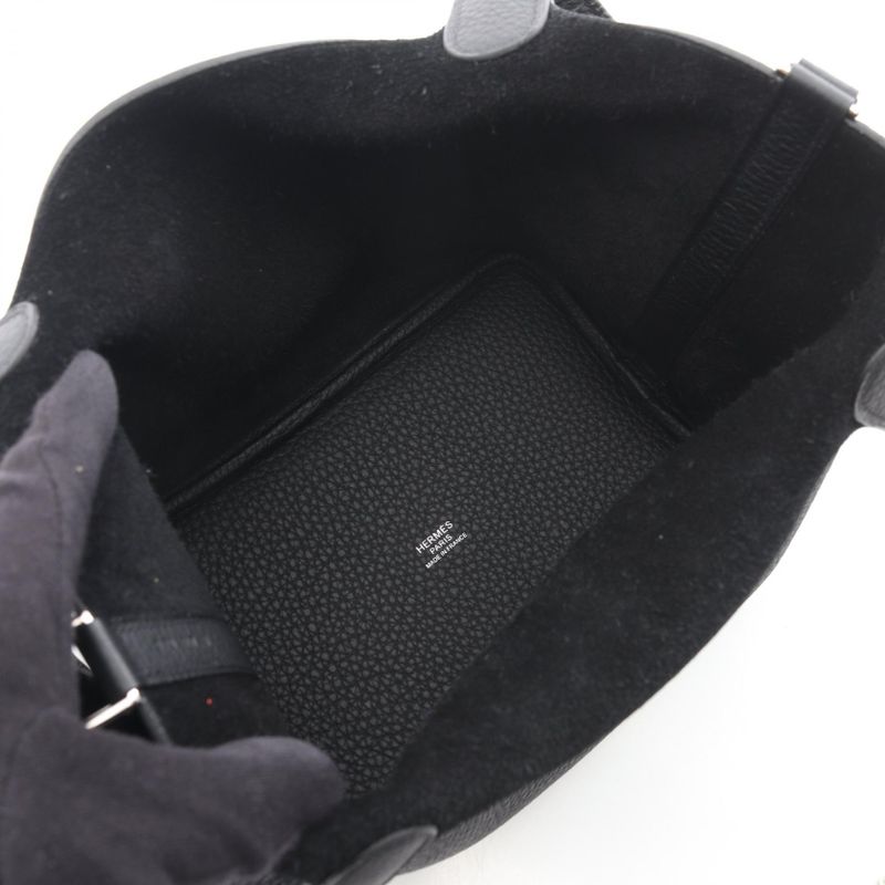Hermes Handbag Picotin Lock PM Black Leather — view 4