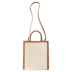 Celine Vertical Cabas Mall Canvas Logo Tote Bag — view 3