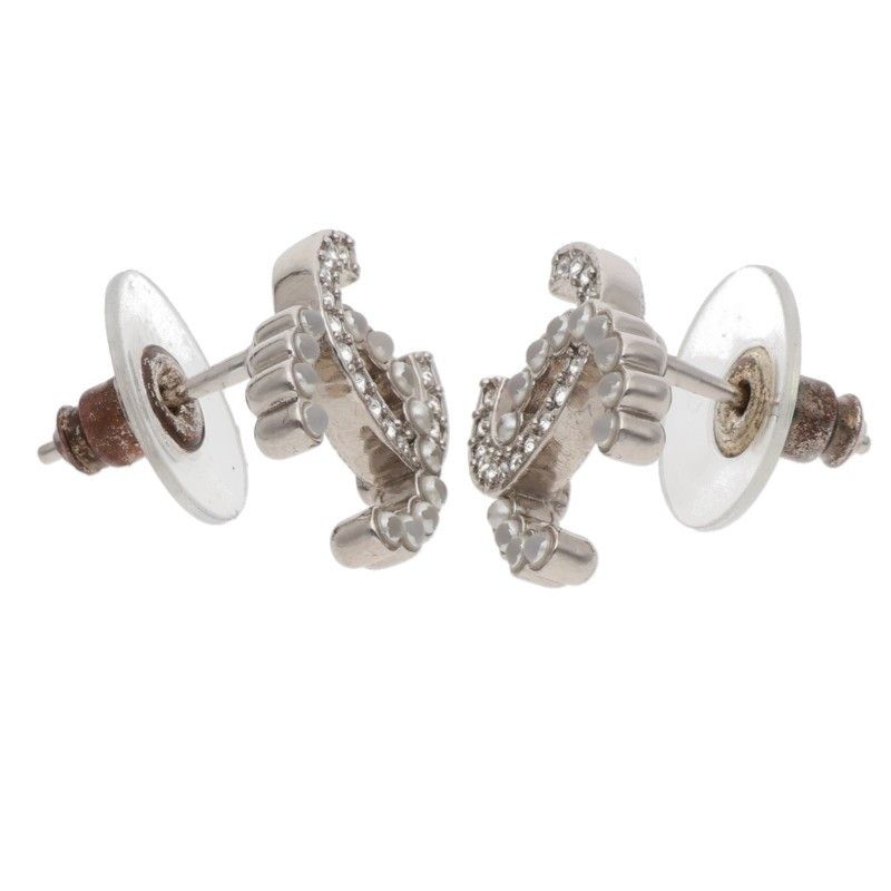 Chanel Abd478 Coco Mark Rhinestone Earrings — view 5