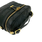 Christian Dior Travel Small Vanity Bag Cannage Leather 2-Way Handbag