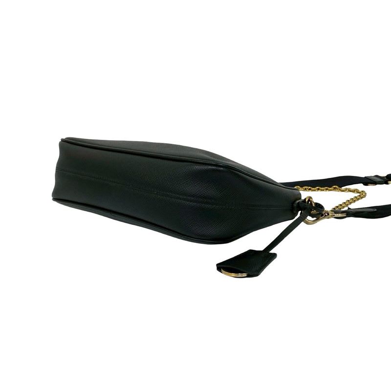 Prada Triangle Logo Hardware Saffiano Leather 2-Way Shoulder Bag — view 9