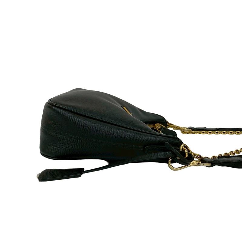 Prada Triangle Logo Hardware Saffiano Leather 2-Way Shoulder Bag — view 7