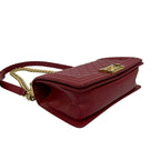 Chanel Boy Lambskin Chain Shoulder Bag — view 8