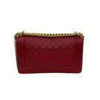 Chanel Boy Lambskin Chain Shoulder Bag — view 4