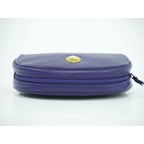 Christian Dior CD Logo Pouch Accessory Case Leather Blue Miscellaneous — view 7