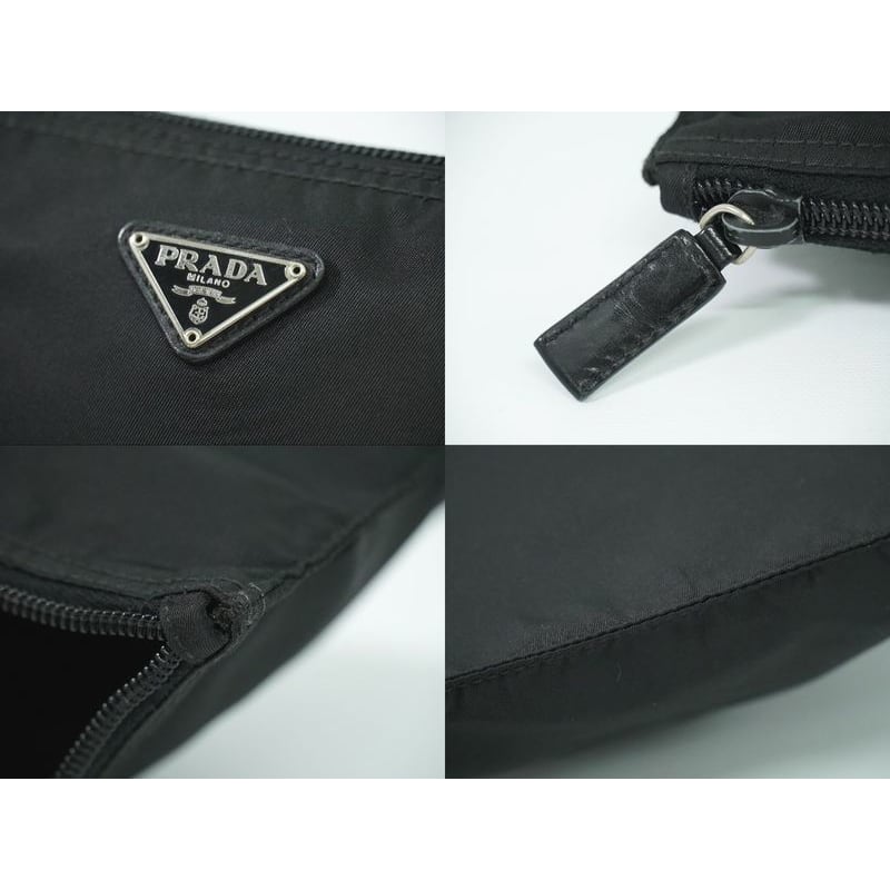 Prada Nylon Pouch Accessory Case Black Miscellaneous Goods — view 9