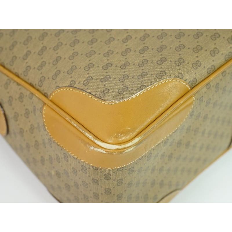Gucci Vintage Micro GG Mini Boston Bag Handbag Brown — view 5
