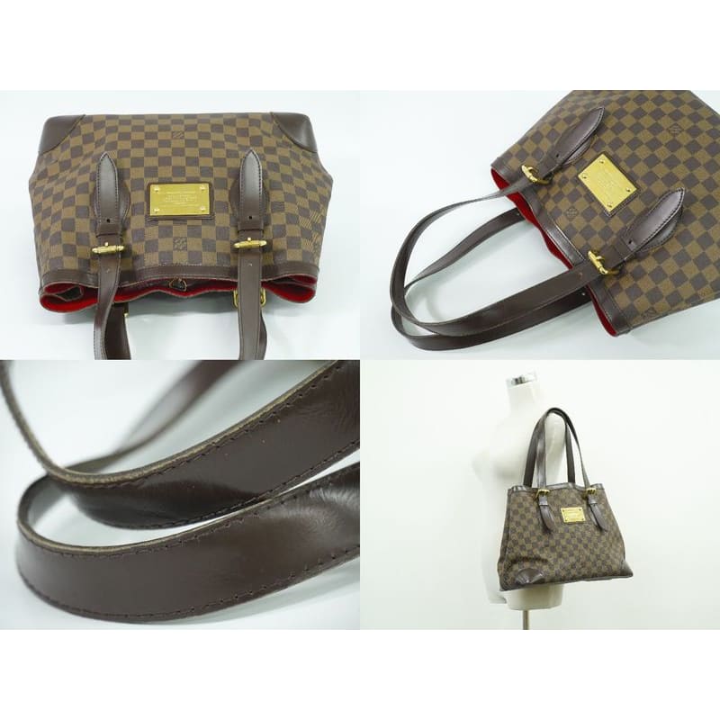 Louis Vuitton Hampstead MM Damier Ebene Tote Bag Handbag Brown — view 7