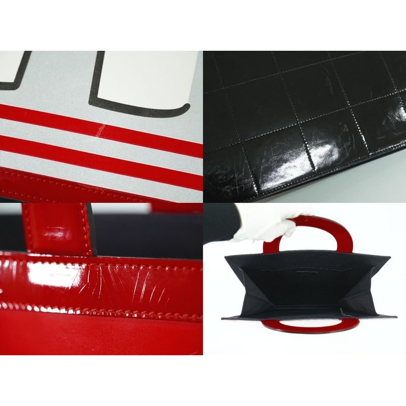 Chanel Mademoiselle Coco Vintage Handbag Patent Leather Black — view 8