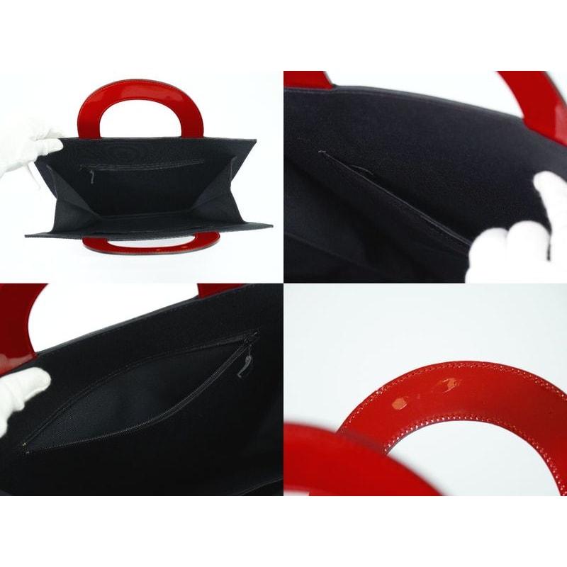 Chanel Mademoiselle Coco Vintage Handbag Patent Leather Black — view 9