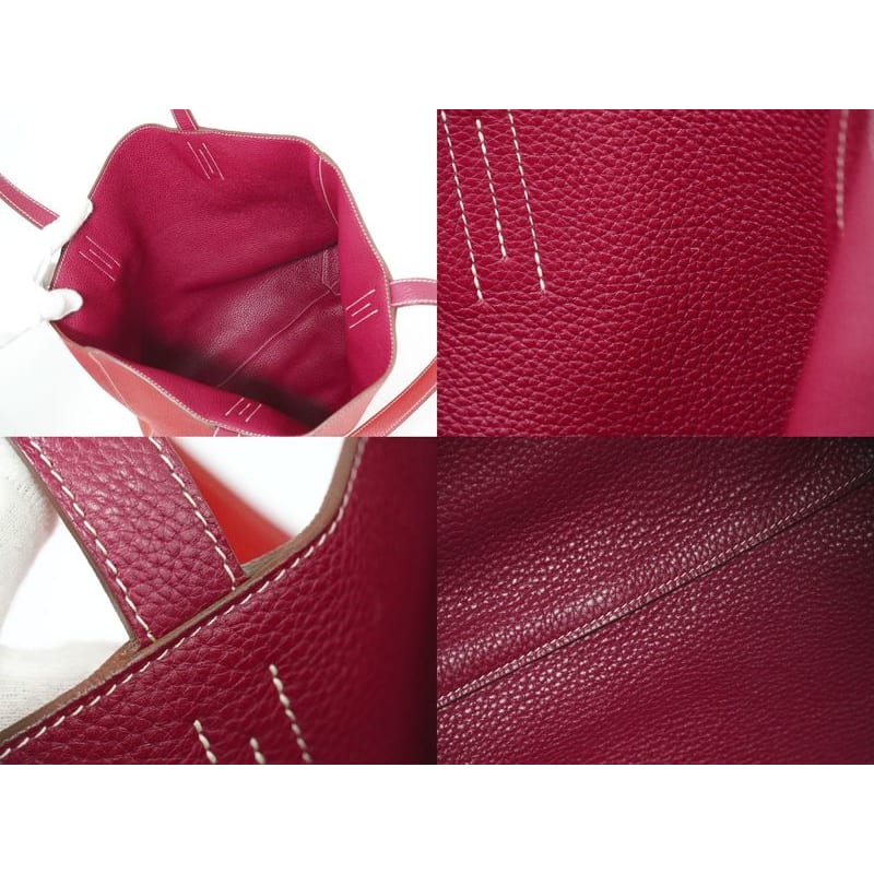 Hermes Double Sens 36 Taurillon Clemence Leather Tote Bag Handbag — view 9