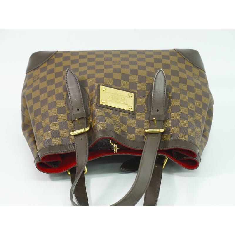 Louis Vuitton Hampstead MM Damier Ebene Tote Bag Handbag Brown — view 6