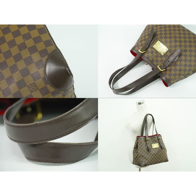 Louis Vuitton Hampstead MM Damier Ebene Tote Bag Handbag Brown — view 7