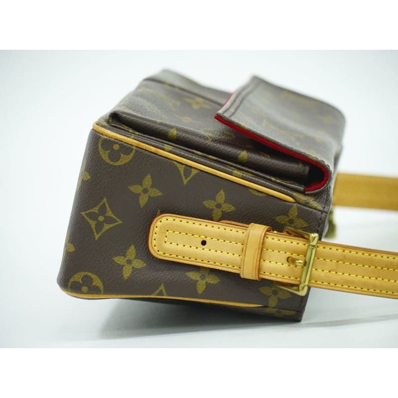 Louis Vuitton Cite MM Monogram Shoulder Bag Handbag Brown — view 4