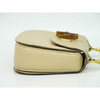 Gucci Bamboo Handbag Leather Beige Bag — view 5