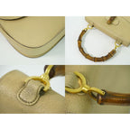 Gucci Bamboo Handbag Leather Beige Bag — view 7