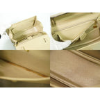 Gucci Bamboo Handbag Leather Beige Bag — view 9