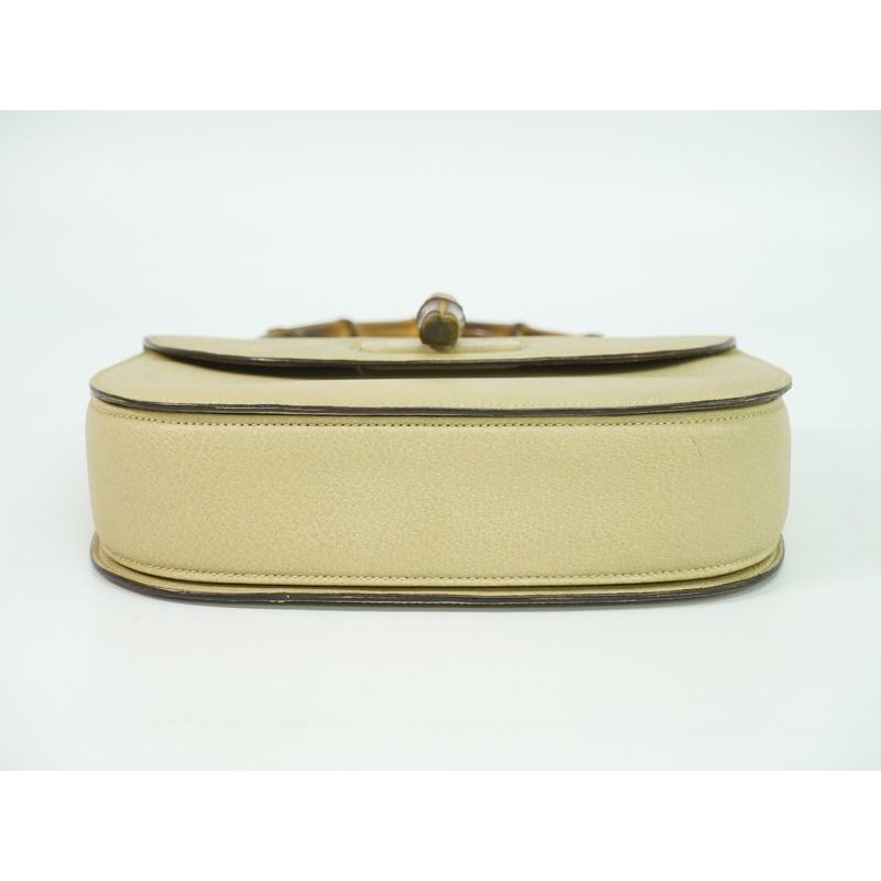 Gucci Bamboo Handbag Leather Beige Bag — view 4