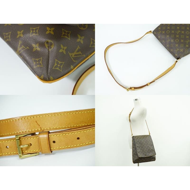 Louis Vuitton Musette Monogram Shoulder Bag Pochette Brown — view 7