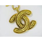 Chanel Coco Mark Long Necklace Pendant GP Gold Plated — view 6