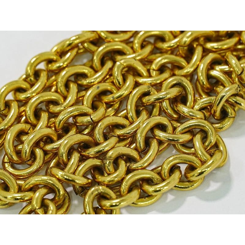 Chanel Coco Mark Long Necklace Pendant GP Gold Plated — view 5